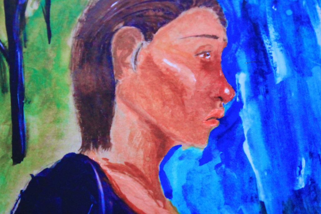 Sad women near the river- fine art print -available in 8x11