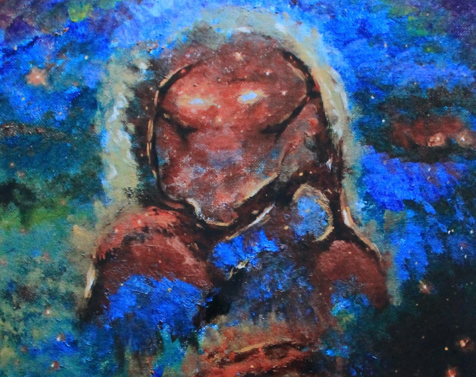 Nebula galaxy- oil paint print- Fine Arts Print