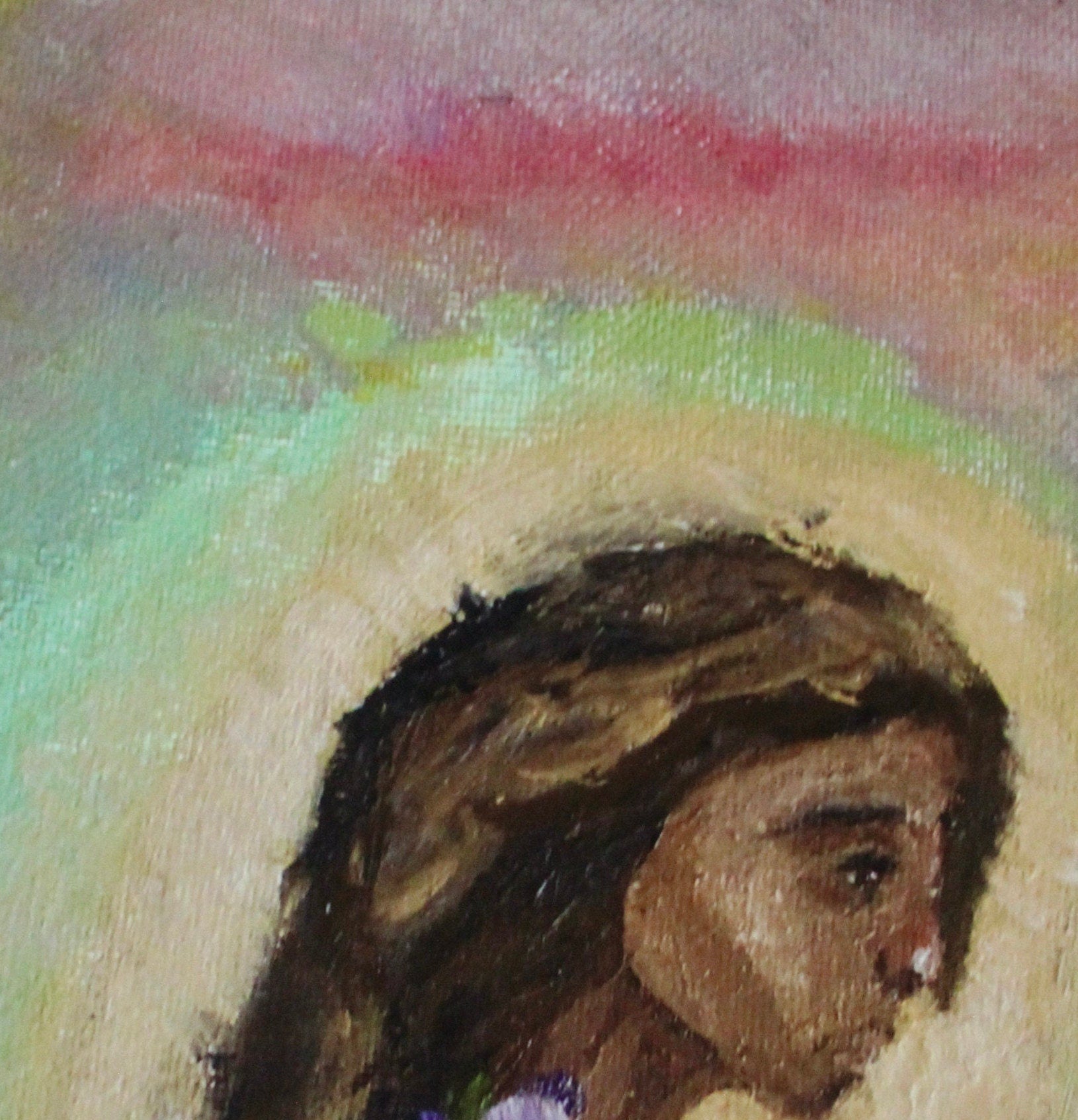 Not Here- Oil painting Print- Fine art print.