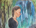 Women crying by the River original artwork