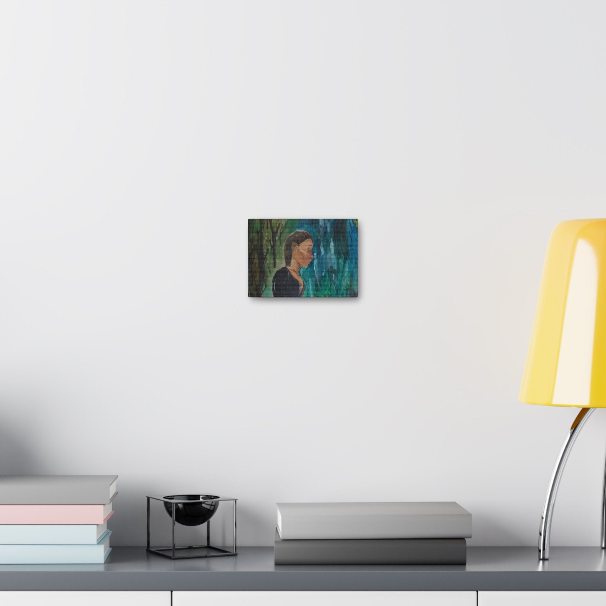 Women crying by the River Canvas Gallery Wraps