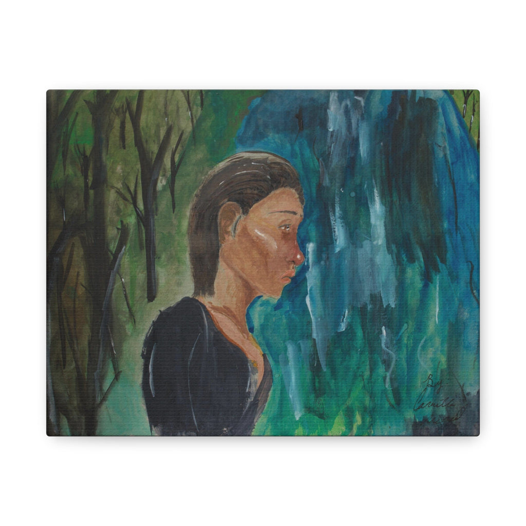 Women crying by the River Canvas Gallery Wraps