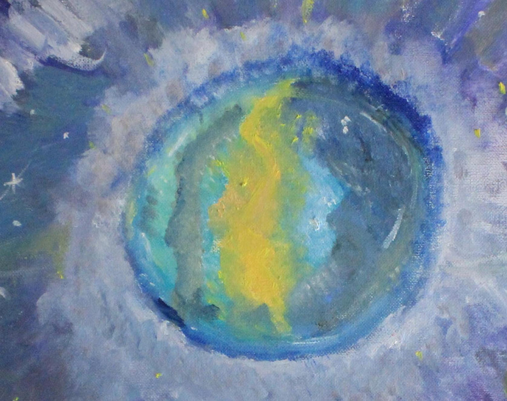 Far Far Away Original Painting by Camilla McNeil. Space art, Nebula, Stars