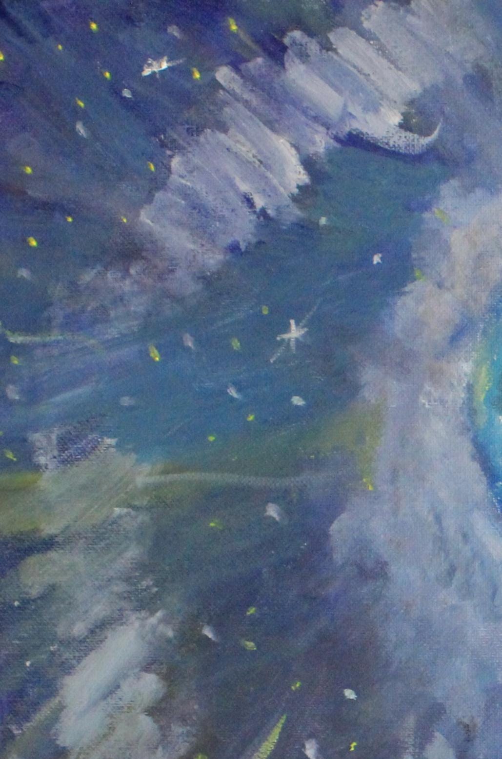 Far Far Away Original Painting by Camilla McNeil. Space art, Nebula, Stars