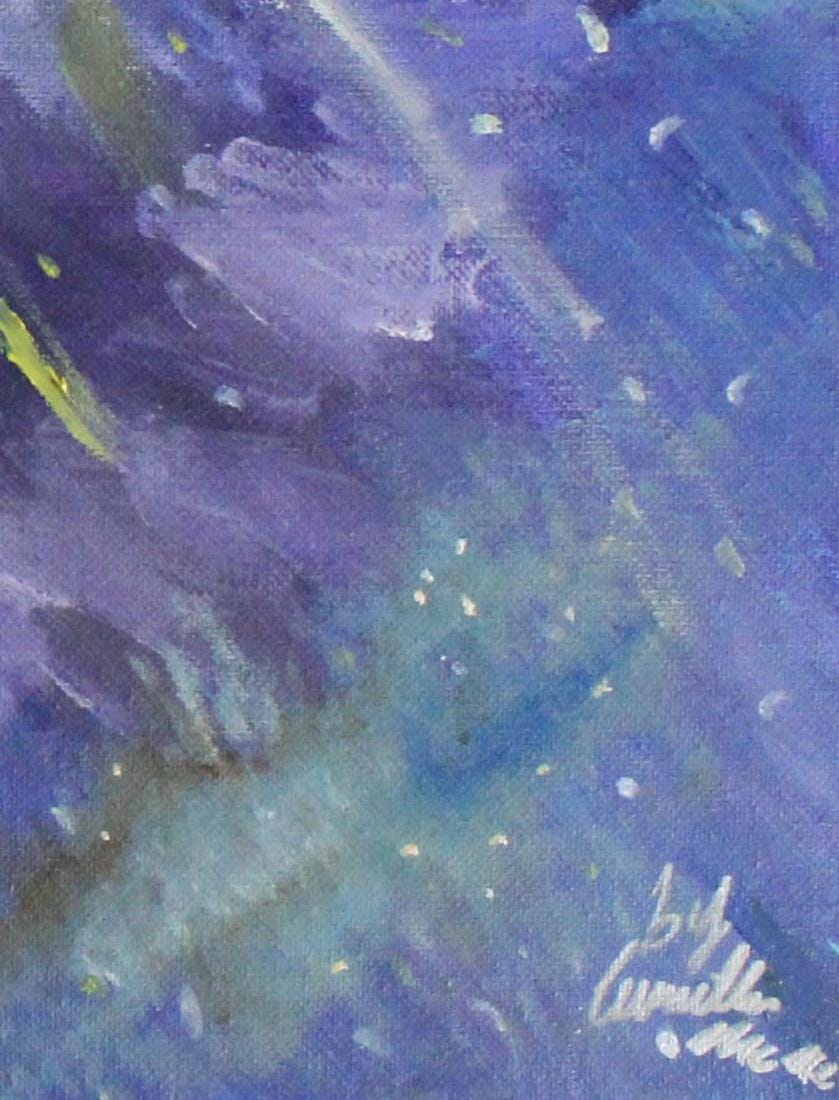 Far Far Away Original Painting by Camilla McNeil. Space art, Nebula, Stars