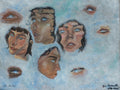 THEY - Print of original- oil paint - women with mysterious eyes