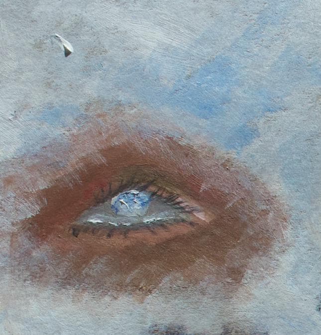 THEY - Print of original- oil paint - women with mysterious eyes